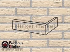 Клинкерная плитка угловая (W140DF9) 140 perla senso Feldhaus Klinker 240x115x52/9 мм