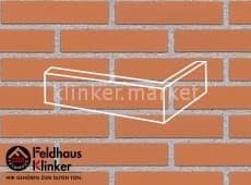 Клинкерная плитка угловая (W220DF9) 220 terracotta liso Feldhaus Klinker 240x115x52/9 мм