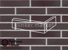 Клинкерная плитка угловая (W384DF14) 384 ferrum liso Feldhaus Klinker 240x115x52/14 мм