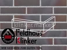 Клинкерная плитка угловая (W386NF14) 386 cerasi maritim negro Feldhaus Klinker 240x115x71/14 мм