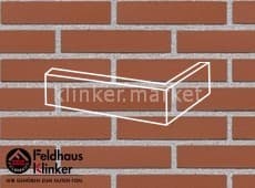 Клинкерная плитка угловая (W400DF9) 400 carmesi liso Feldhaus Klinker 240x115x52/9 мм