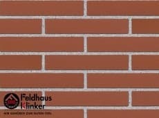 Клинкерная плитка фасадная (R400LDF14) 400 carmesi liso Feldhaus Klinker 290x52/14 мм