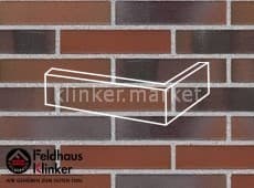 Клинкерная плитка угловая (W560DF14) 560 carbona carmesi colori Feldhaus Klinker 240x115x52/14 мм