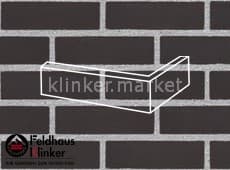 Клинкерная плитка угловая (W700NF9) 700 anthracit liso Feldhaus Klinker 240x115x71/9 мм