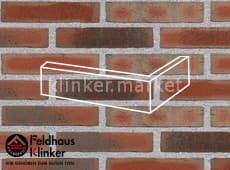 Клинкерная плитка угловая (W752DF14) 752 vascu ardor carbo Feldhaus Klinker 240x115x52/14 мм
