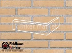 Клинкерная плитка угловая (W762DF14) 762 vascu sabiosa blanca Feldhaus Klinker 240x115x52/14 мм