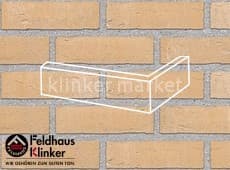 Клинкерная плитка угловая (W762NF14) 762 vascu sabiosa blanca Feldhaus Klinker 240x115x71/14 мм
