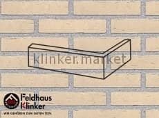 Клинкерная плитка угловая (W763LDF14) 763 vascu perla Feldhaus Klinker 240x115x52/14 мм