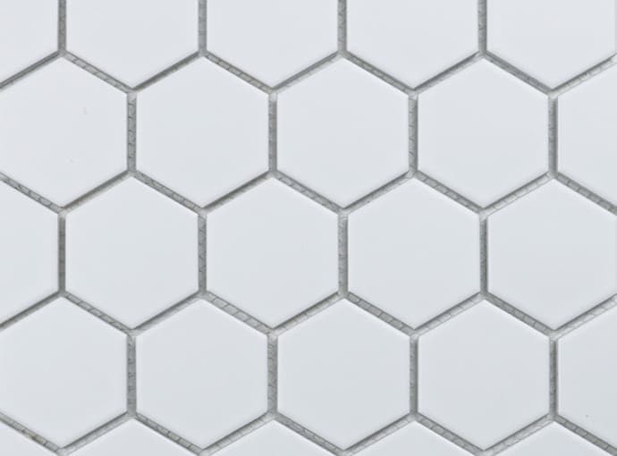    small 57x51 Hexagon Glossy White Starmosaic 278x265/6 