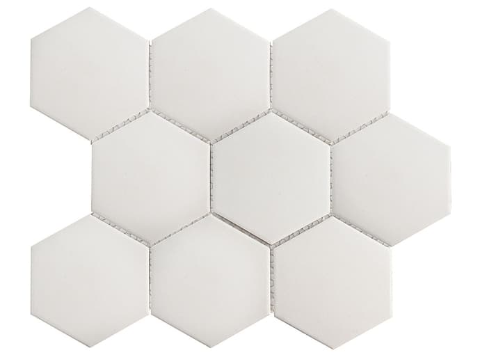      big 110x95 Hexagon Antislip White Starmosaic 295x256/6 