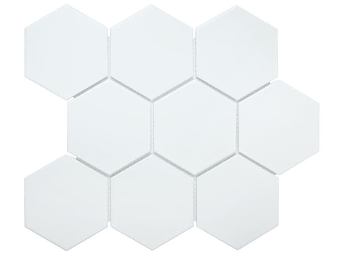    big 110x95 Hexagon Matt White Starmosaic 295x256/6 