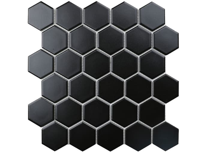    small 57x51 Hexagon Matt Black Starmosaic 278x265/6 