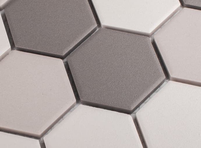      small 59x51 Hexagon Antislip Grey Mix Starmosaic 325x282/6 