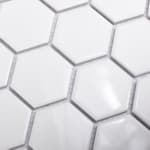    small 57x51 Hexagon Glossy White Starmosaic