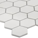 White    small Hexagon Matt Starmosaic